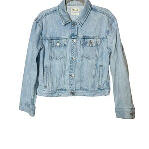 Madewell Boxy Crop Light-Wash Denim Jean Jacket Style #J2861